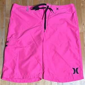 Hurley Men's Bright Pink Board Shorts